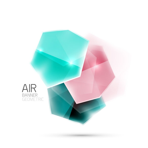 Abstract shiny colorful geometric composition