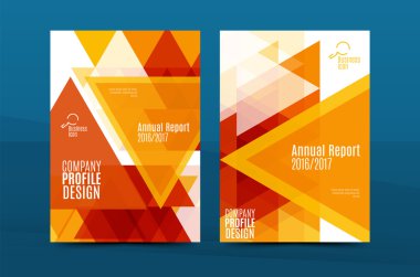 Turuncu yıllık raporu A4 kapak. Broşür şablonu düzeni, dergi, broşür veya broşür