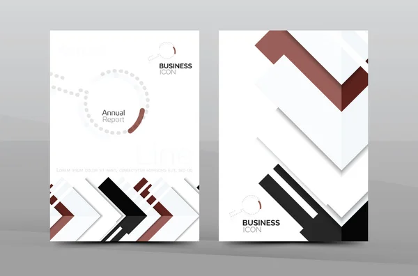 Annual report cover, geometric design — Stock Vector