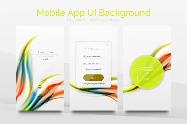 Mobile application interface background design — Stock Vector