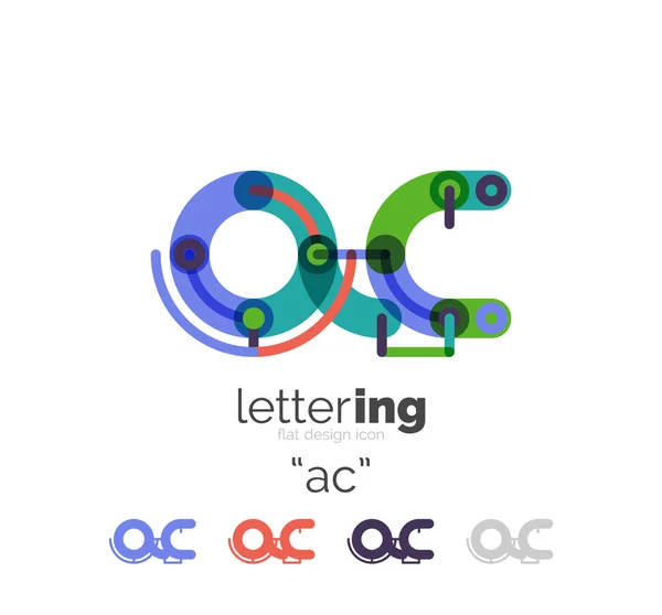 Letra logo concepto de línea — Archivo Imágenes Vectoriales