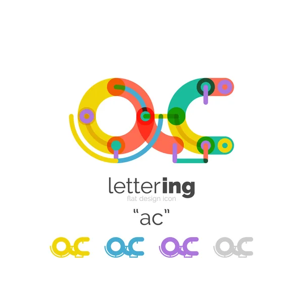 Letter logo line concept — Stock Vector