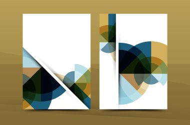 Geometrik tasarım A4 boyutu kapak yazdırma şablonu