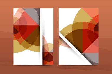 Geometrik tasarım A4 boyutu kapak yazdırma şablonu