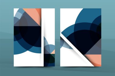 Geometrik mozaik tasarımı, a4 boyutu iş kurumsal yazışma mektup kapak