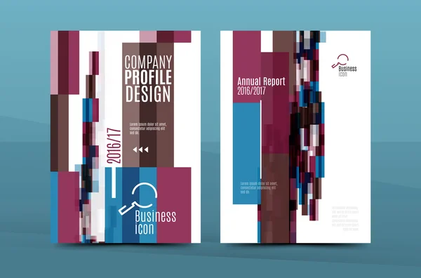 Design geometrico Modello di stampa copertina formato A4 — Vettoriale Stock