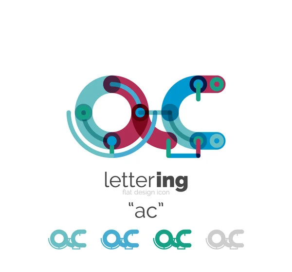 Letra del logotipo de negocio lineal — Archivo Imágenes Vectoriales