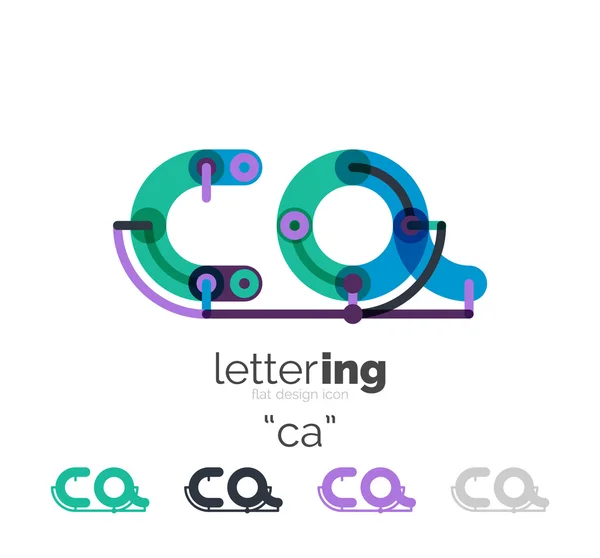 Lettre logo d'entreprise linéaire — Image vectorielle