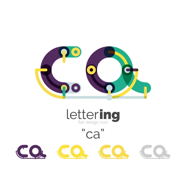 Lettre logo ligne concept — Image vectorielle