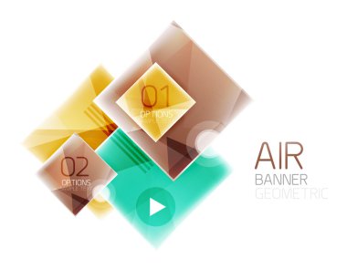 Seçeneği ile renkli geometrik kareler. Infographic arka plan