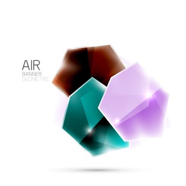 Renkli parlak geometrik levha