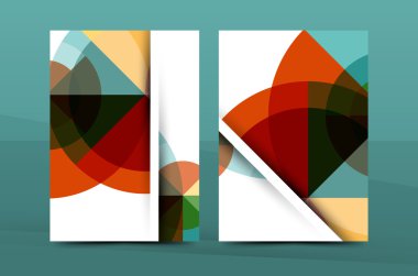 Geometrik tasarım A4 boyutu kapak yazdırma şablonu