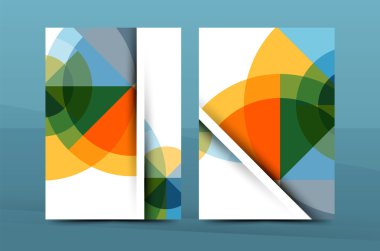 Geometrik mozaik tasarımı, a4 boyutu iş kurumsal yazışma mektup kapak