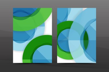 A4 afiş veya yıllık rapor düzeni geometrik şekil tasarım