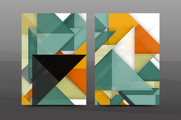 Kleurrijke geometrische A4 business sjabloon afdrukken — Stockvector