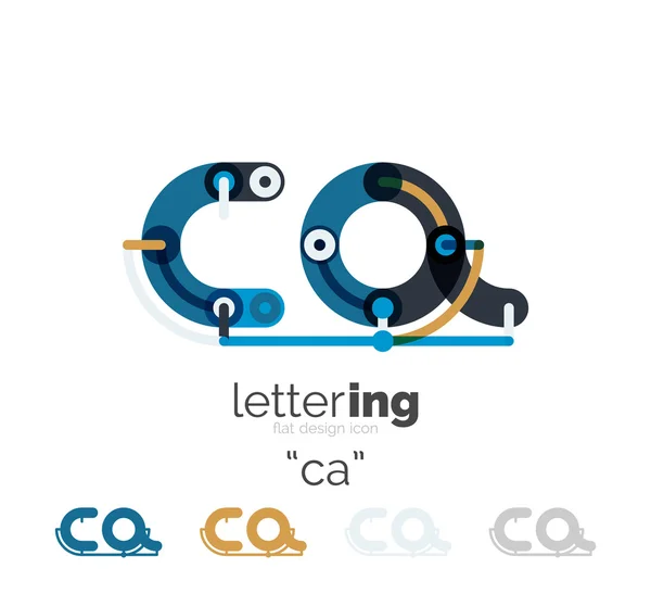 Lettre logo ligne concept — Image vectorielle