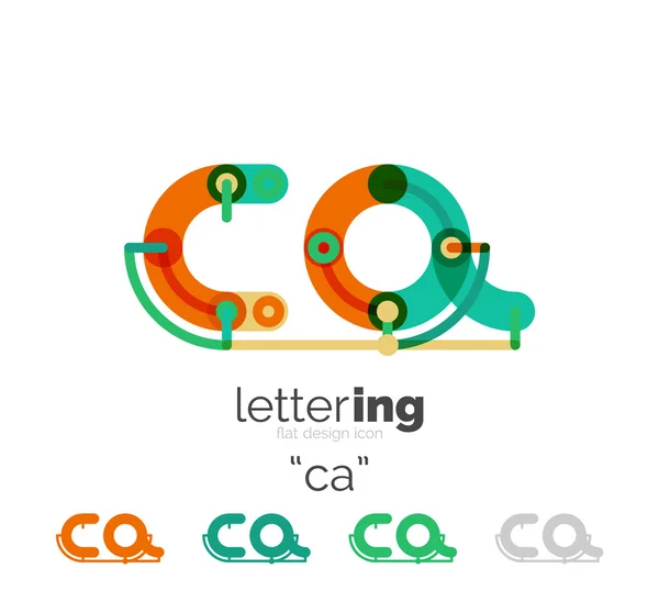 Lettre logo ligne concept — Image vectorielle