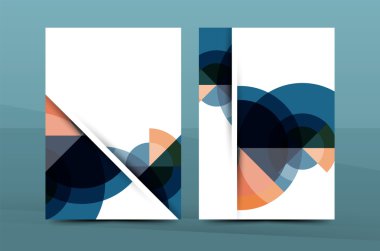 Geometrik mozaik tasarımı, a4 boyutu iş kurumsal yazışma mektup kapak