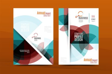 Renkli taze iş A4 kapak şablonu - el ilanı, broşür, kitap dergisi ve faaliyet raporu