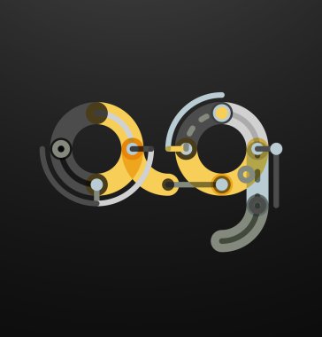 Renkli komik karikatür mektup simgesi