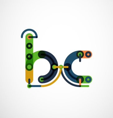 Renkli komik karikatür mektup simgesi