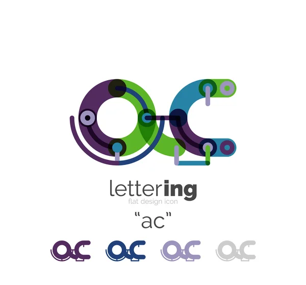 Letra del logotipo de negocio lineal — Archivo Imágenes Vectoriales