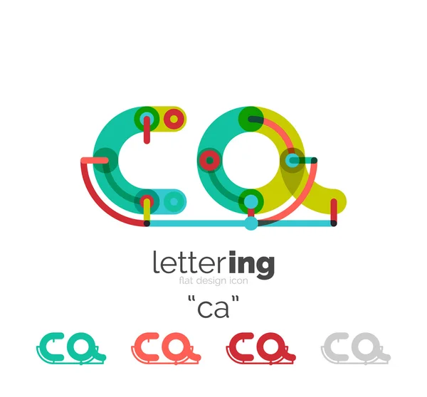 Lettre logo ligne concept — Image vectorielle