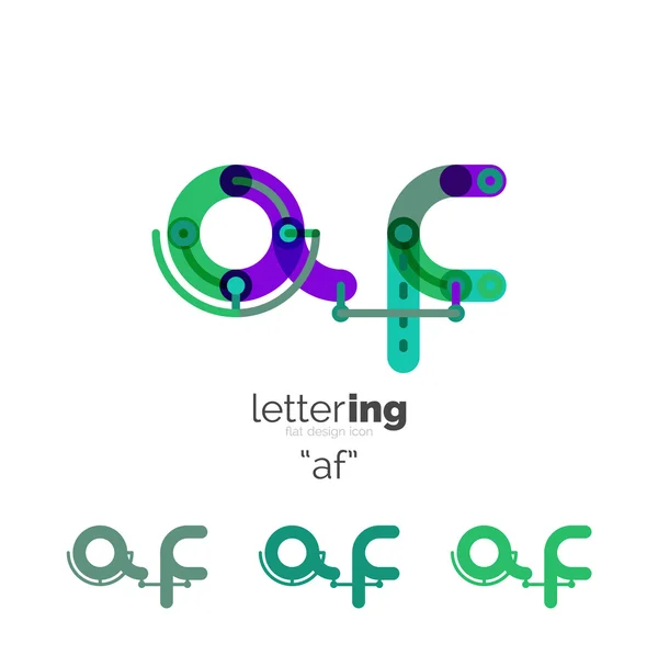 Εικονίδιο γράμματα με το λογότυπο — Διανυσματικό Αρχείο