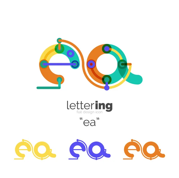 Lettres initiales linéaires, logo concept de marque — Image vectorielle