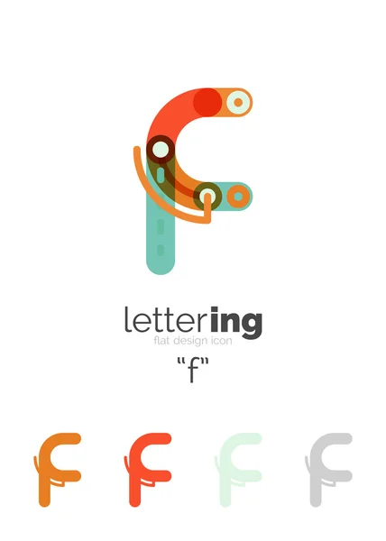 Linear initial letters, logo branding concept — Stock Vector