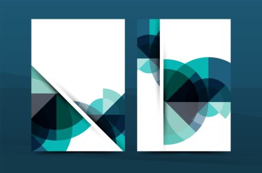 Geometrik mozaik tasarımı, a4 boyutu iş kurumsal yazışma mektup kapak