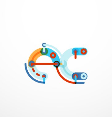 Renkli komik karikatür mektup simgesi