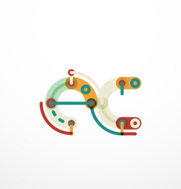 Renkli komik karikatür mektup simgesi