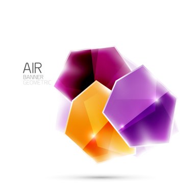 Parlak elemanları. Beyaz geometrik soyut şekilleri. Arka plan