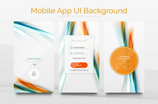 Mobile application interface background design — Stock Vector