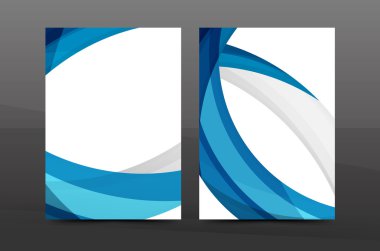 Mavi dalga yıllık raporu kapak şablonu