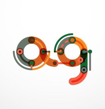 Renkli komik karikatür mektup simgesi