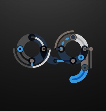 Renkli komik karikatür mektup simgesi