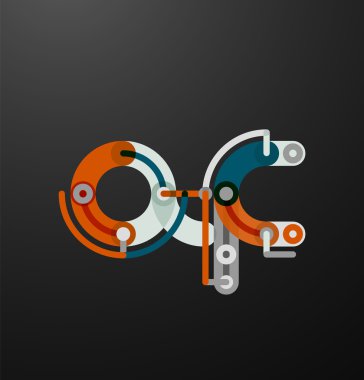 Renkli komik karikatür mektup simgesi