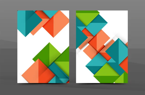 Modèle d'impression d'entreprise A4 géométrique coloré — Image vectorielle