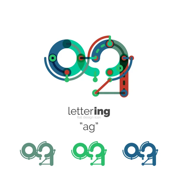 Alphabet lettre police logo business icon — Image vectorielle