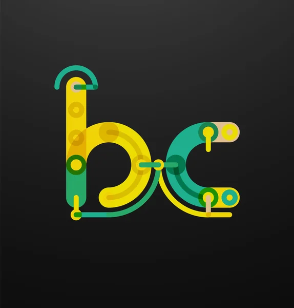 Logo de marque de l'entreprise des lettres initiales — Image vectorielle