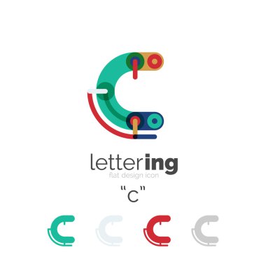 Doğrusal iş logo mektubu