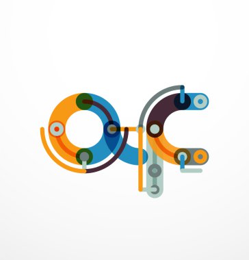 Renkli komik karikatür mektup simgesi