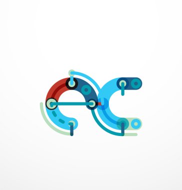 Renkli komik karikatür mektup simgesi