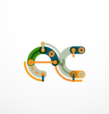 Renkli komik karikatür mektup simgesi