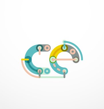 Renkli komik karikatür mektup simgesi