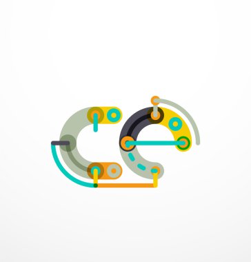 Renkli komik karikatür mektup simgesi