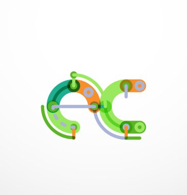 Renkli komik karikatür mektup simgesi