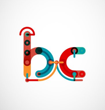 Renkli komik karikatür mektup simgesi